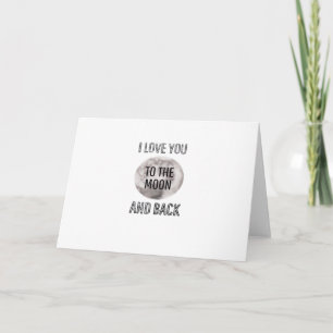 Carte Je t'aime jusqu'à la lune et retour Art Désert Lun