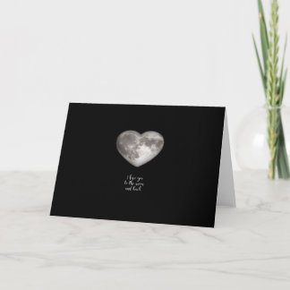 Carte Je t'aime jusqu'à la lune et retour Minimal Look P