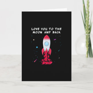 Carte Je t'aime jusqu'à la lune et retour Style Saint-Va