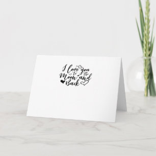 Carte Je t'aime jusqu'à la lune et retour Timeless Roman