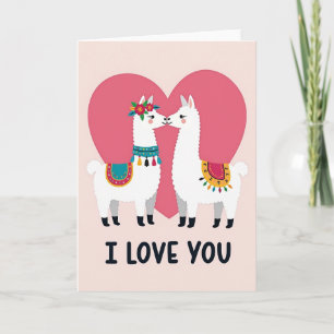 Carte Je T'Aime Lama