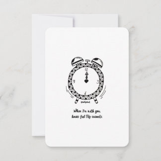 Carte Je t'aime, les heures, c'est comme des secondes, u