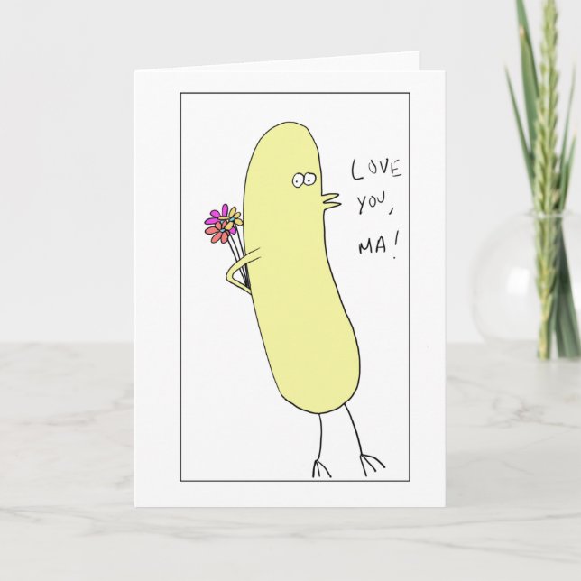 Carte 'Je t'aime, maman, mon oiseau !' (Devant)