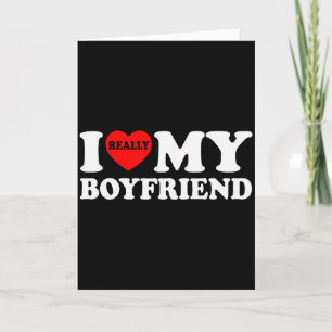 Carte Je T'aime Mon Petit Ami I Heart Bf Drôle Couple Sa