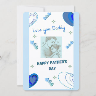 Carte Je t'aime Papa Bonne Fête des Pères