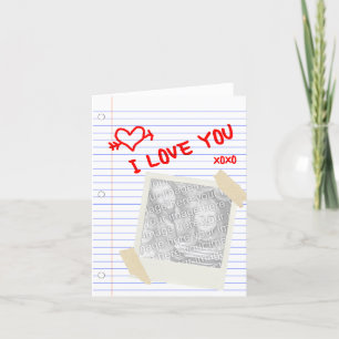 Carte je t'aime papier