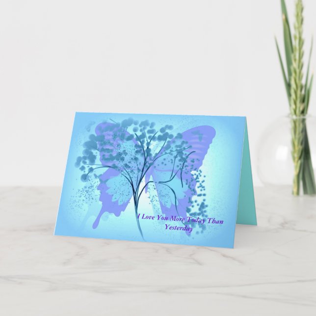 CARTE JE T'AIME PLUS AUJOURD'HUI QU'HIER (Devant)