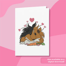 Je T'Aime Plus Que Carottes Guinée Pig Valentine