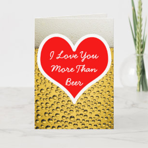 Carte Je T'Aime Plus Que La Photo De Bière