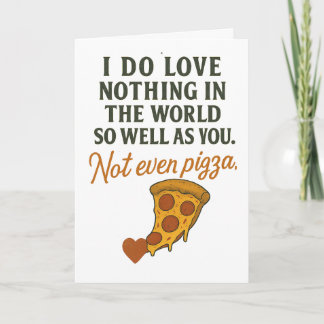 Carte Je t'aime plus que la pizza.