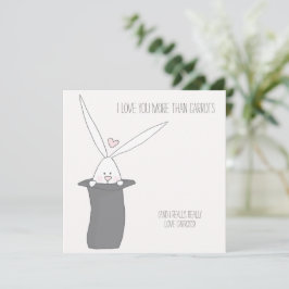 Carte Je t'aime plus que les carottes - Saint-Valentin