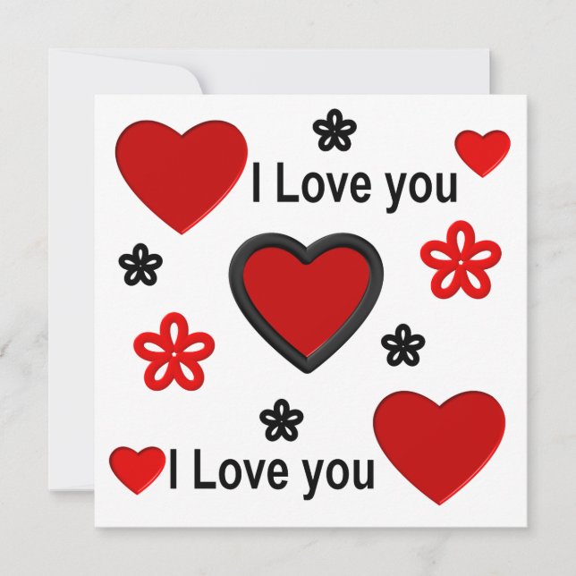 Carte Je t'aime...plus que n'importe quel mot ne peut le (Devant)