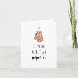 Carte Je T'Aime Plus Que Popcorn ASL Card