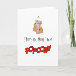 Carte Je t'aime plus que Popcorn ASL Card