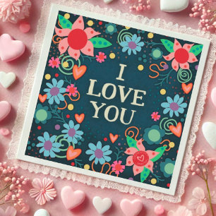 Carte Je T'Aime Plutôt Floral Hearts Inspirivity card
