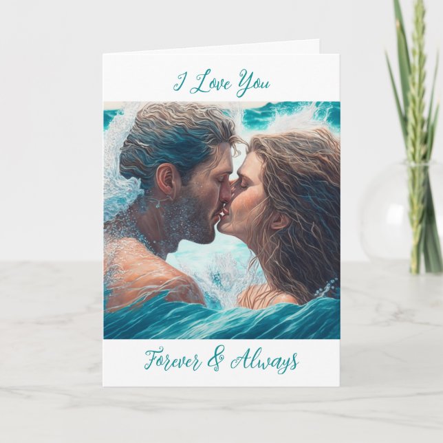 Carte Je t'aime pour toujours et à jamais Romantique (Devant)