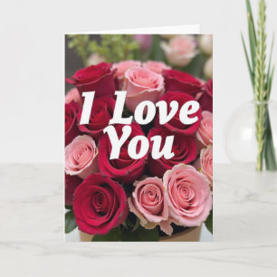 Carte Je T'Aime Roses Rouges Roses Roses