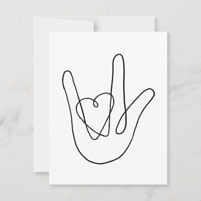 Carte Je t'aime Signer (Devant)