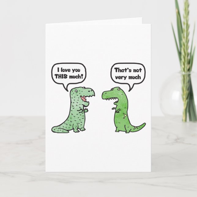 Carte Je t'aime tellement (T-Rex) (Devant)