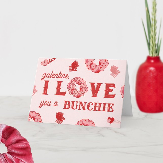 Carte Je T'Aime Un Bunchie Punny Valentine (Créateur téléchargé)