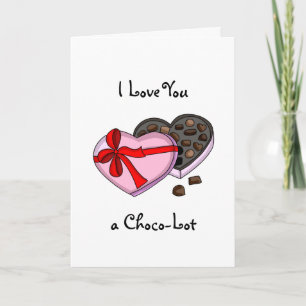 Carte Je t'aime un jeu de mots de la Saint Valentin Choc