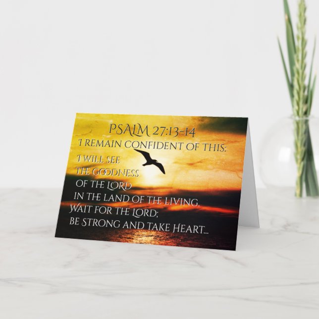 Carte Je verrai la qualité du 27:13 de seigneur Psalm - (Devant)