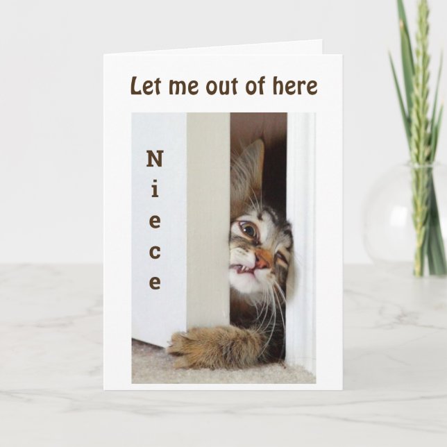 CARTE JE VEUX DIRE **HEUREUX ANNIVERSAIRE À ***MA NIÈNE* (Devant)