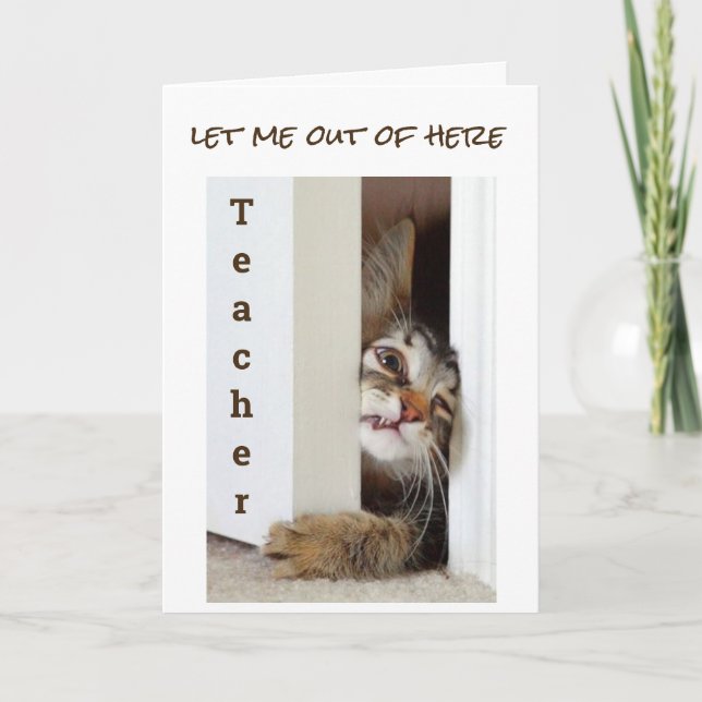 CARTE JE VEUX DIRE **HEUREUX ENSEIGNANT D'ANNIVERSAIRE** (Devant)