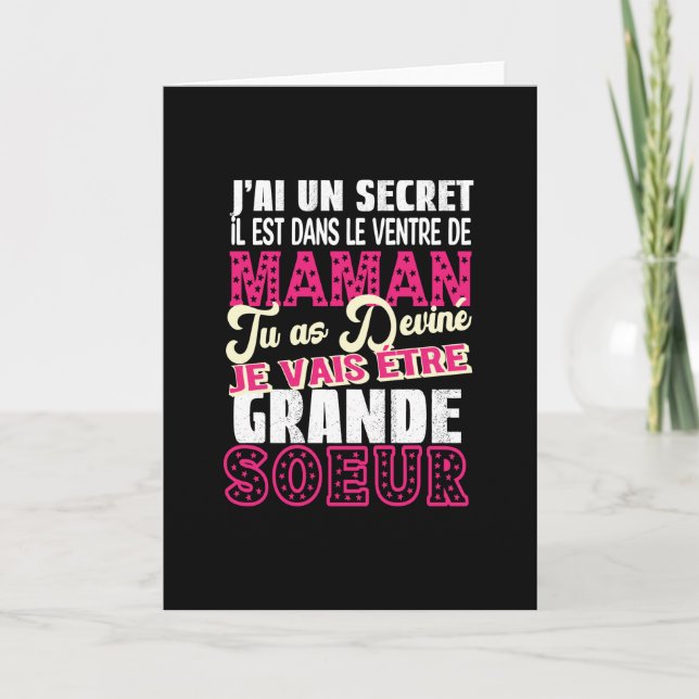 Carte Je veux être grande soeur (Devant)