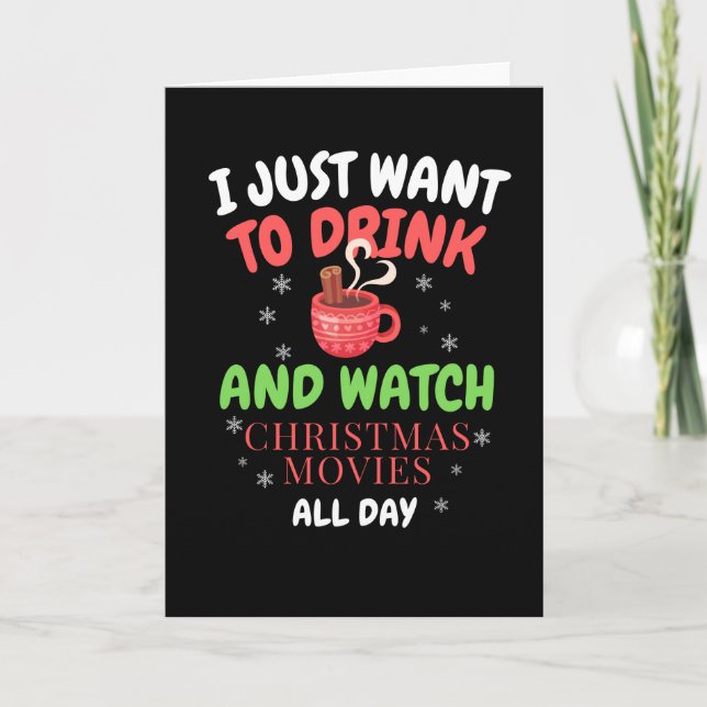 Carte Je veux juste regarder des films de Noël (Devant)