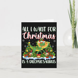 Carte Je Veux Pour Noël Est Un Dilophosaurus Xmas Tree