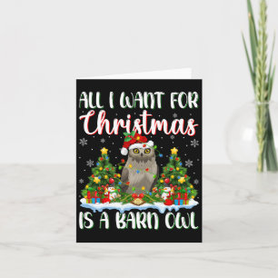 Carte Je Veux Pour Noël Est Une Petite Chouette Oiseau O