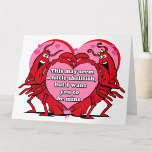 Carte Je Veux Que Tu Sois À Moi, Homard De Coquillages V