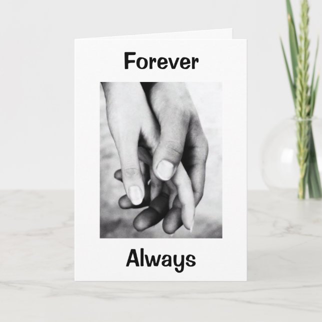 CARTE JE VEUX TOUJOURS TENIR VOTRE ANNIVERSAIRE MAINS (Devant)