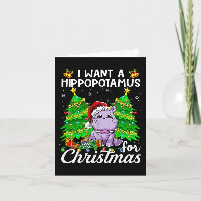 Carte Je Veux Un Hippopotame Pour Les Lumières De Noël P (Devant)