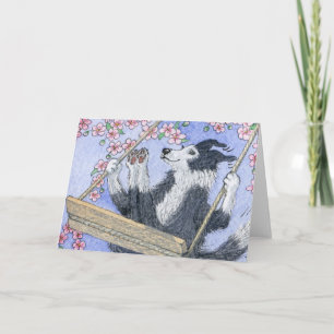 Carte Je viens de me balancer dans la fleur