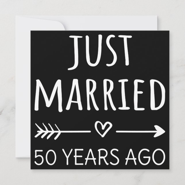 Carte Je Viens De Me Marier Il Y A 50 Ans (Devant)