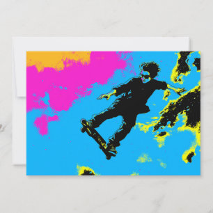 Carte Je vis pour voler - Skateboardeur