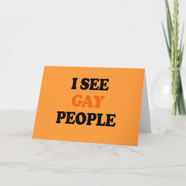 Carte Je vois les personnes gaies (Devant)