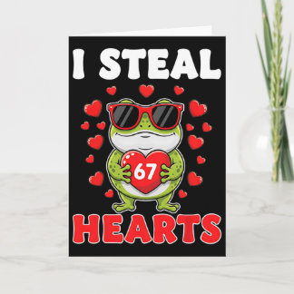 Carte Je vole 67 cœurs Saint-Valentin 67 Meme 6 7 Grenou