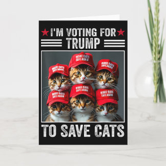 Carte Je vote pour Trump pour sauver les chats Trump 202