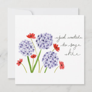 Carte Je voulais juste dire Salut