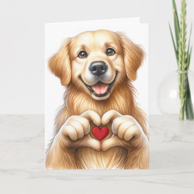 Carte JE VOUS AIME - À L'Intérieur. (Devant)