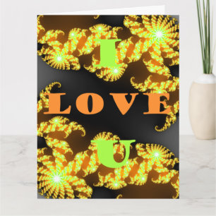 Carte Je vous aime Hakuna Matata Golden jaune meilleurs 