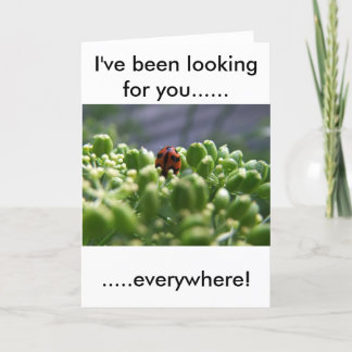 Carte Je vous avais recherchés