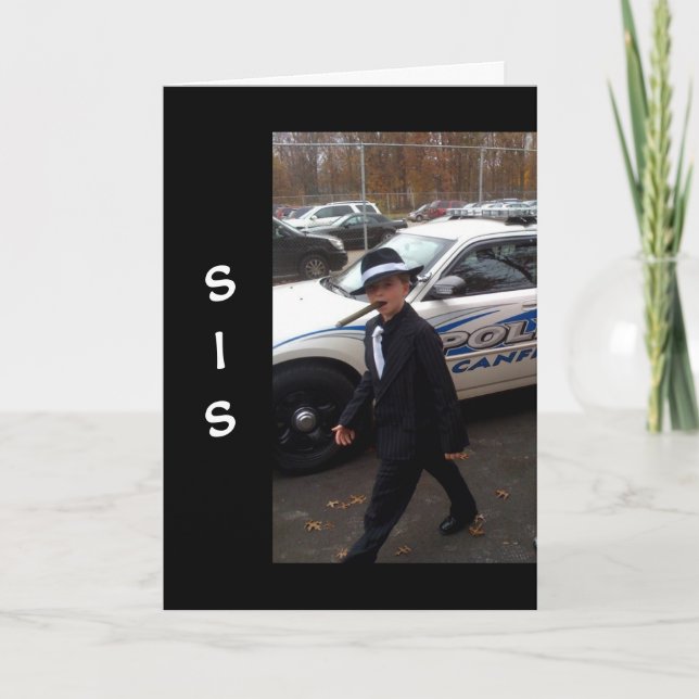 CARTE JE VOUS DEMANDE D'AVOIR UN JOLI ANNIVERSAIRE **SIS (Devant)