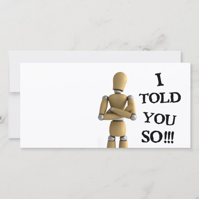 Carte Je vous l'ai dit (Devant)