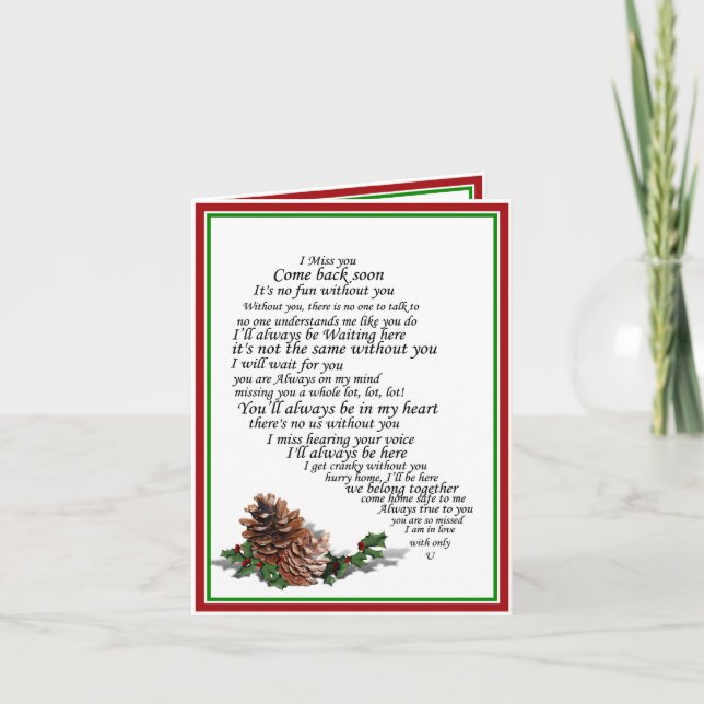 Carte Je vous manque le texte, aussi dans la moitié du c (Devant)