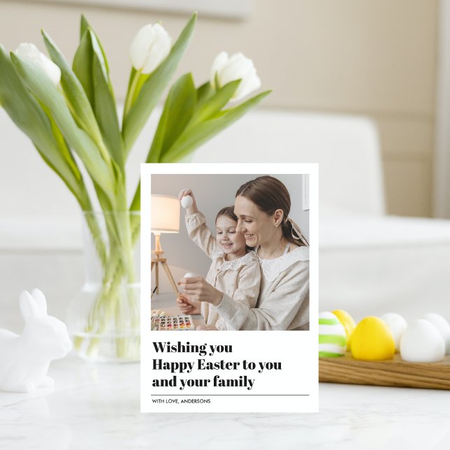 Carte Je Vous Souhaite Bonne Pâques | Cadeau photo (Créateur téléchargé)