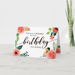 Carte Je vous souhaite des bénédictions pour votre anniv